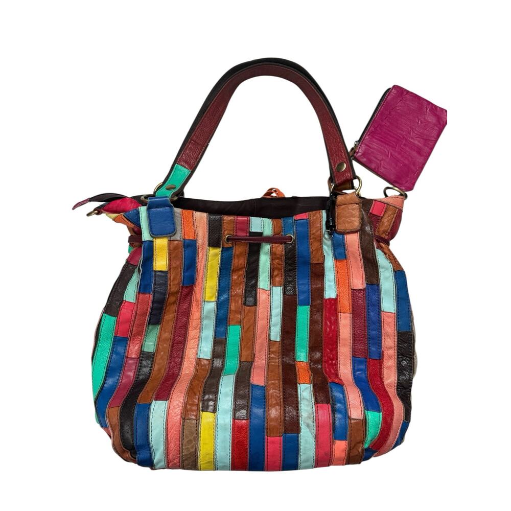 Ameri Leather Lloyd Leather Tote Boho Purse Lambs… - image 2